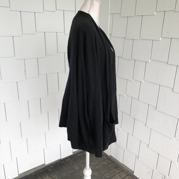 Moth for Anthropologie Women's Black Open Front Cardigan with Pockets sz XS/S - Picture 3 of 4